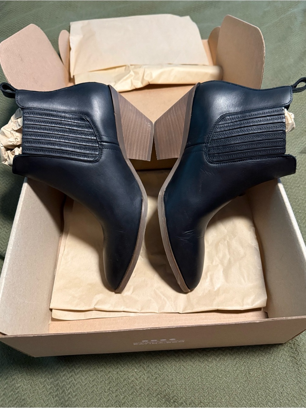 Patina Black Leather Dakota Booties
